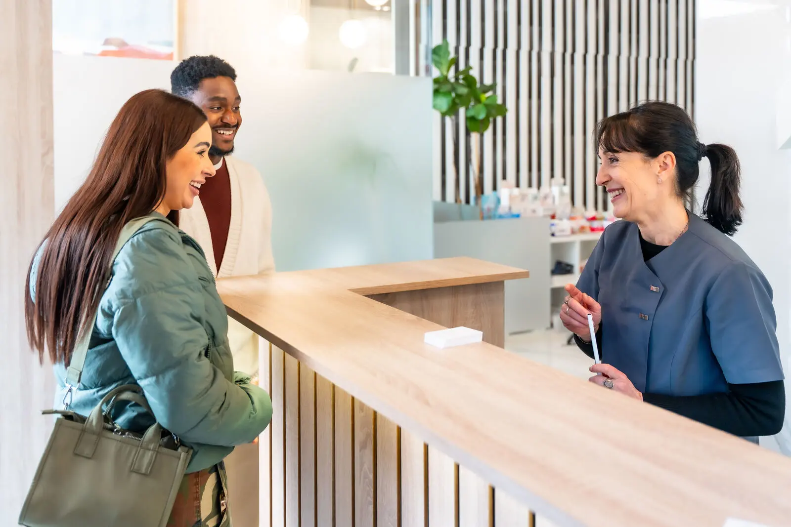 Physiotherapy clinic reception in London